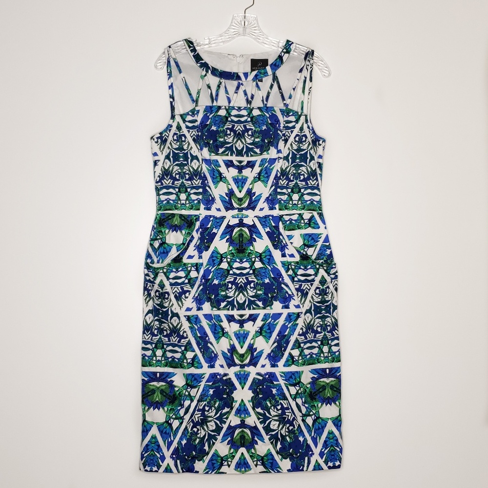 Adrianna Papell Sleeveless Sheath Dress Pockets 12
